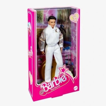 Barbie Lalka filmowa Ken biało-złoty dres disco